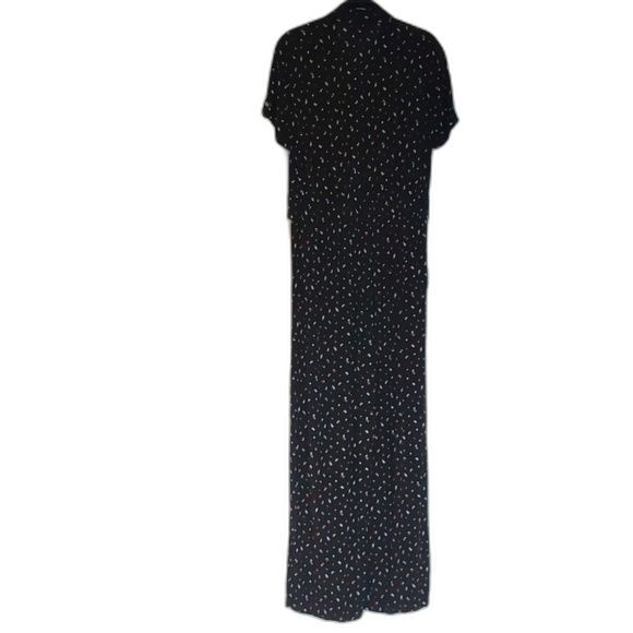 J. Jill Jumpsuit SM Jumpsuit Ditzy Rockabelly Button Front Tie Maxi Romper - Picture 4 of 12